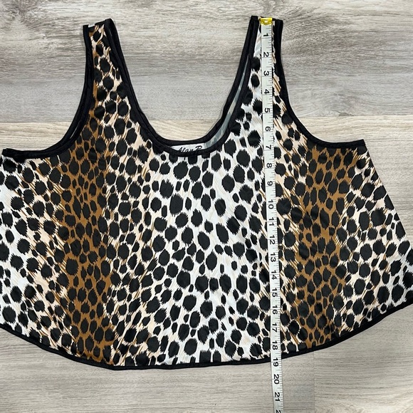 Vintage Alan R. Crop Top Tank Leopard Print Oversized Satin USA Made Size L - Picture 3 of 7